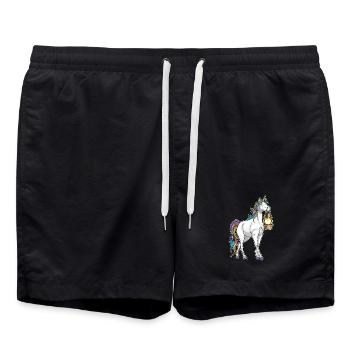 EInhorn Laterne - Badeshorts - Schwarz - Vorne - AI Model Male 185 light (185cm)