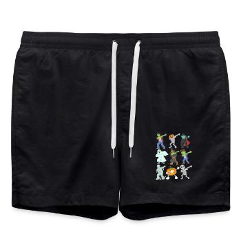 Halloween Halloweenkostüm - Badeshorts - Schwarz - Vorne - AI Model Male 185 light (185cm)