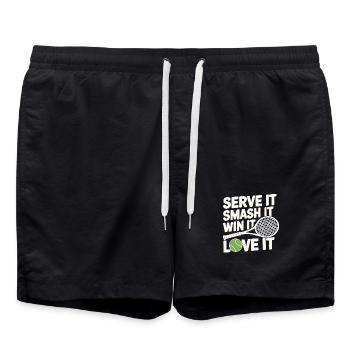 Tennis Power Serve Smash Victory - Short de bain - noir - Devant - AI Model Male 185 light (185cm)