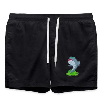 Baleine Jogger Jogging Sport - Short de bain - noir - Devant - AI Model Male 185 light (185cm)