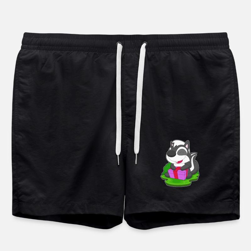 Skunk Christmas Package - Swim Trunks - black