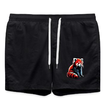Kleiner Panda - Badeshorts - Schwarz - Vorne - AI Model Male 185 light (185cm)