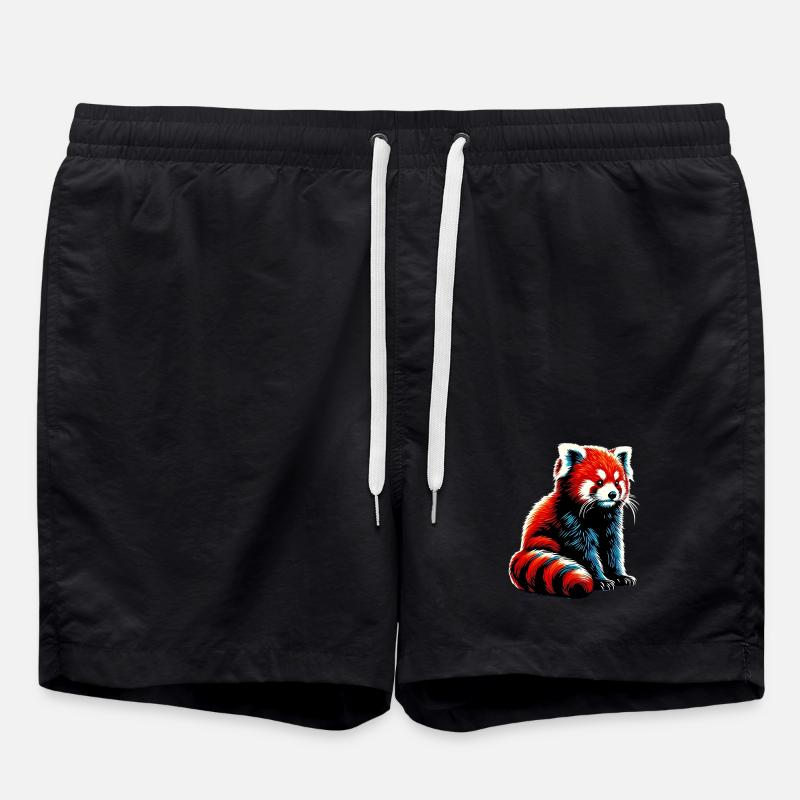 Kleiner Panda - Badeshorts - Schwarz