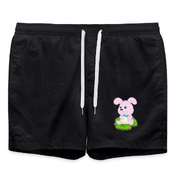 Bunny Baby Bottle Milk - Swim Trunks - black - Front - AI Model Male 185 light (185cm)