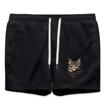 Cat Cat Mom Cat Mom Meow I Love Cats - Swim Trunks - black - Front - AI Model Male 185 light (185cm)