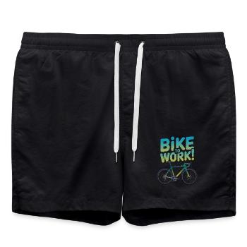 Conception motivante Bike to Work - Short de bain - noir - Devant - AI Model Male 185 light (185cm)