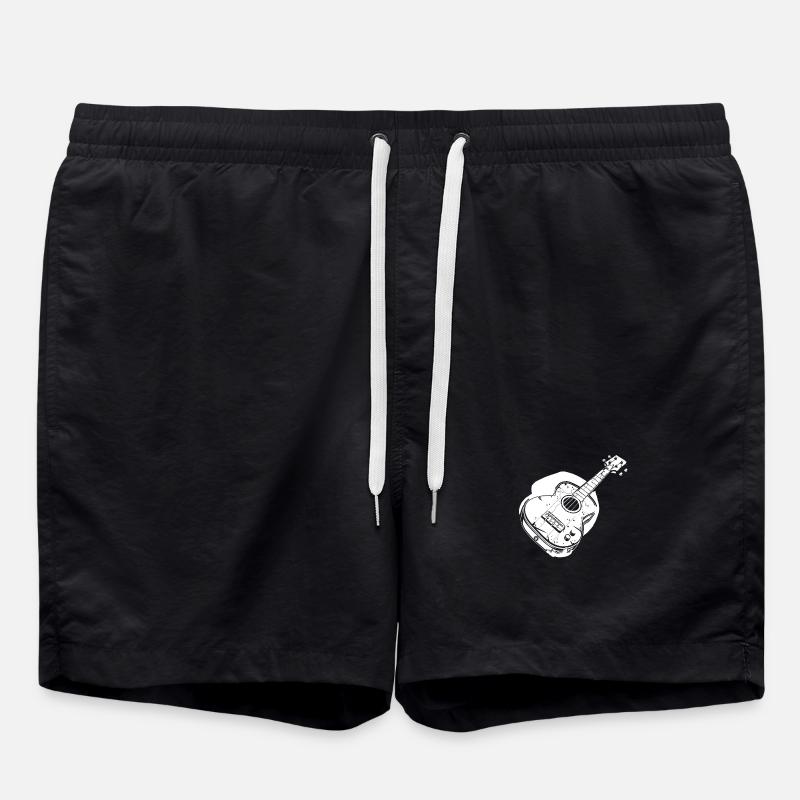 Ukulele Grafik - Badeshorts - Schwarz