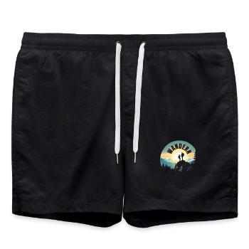 Wandern - Badeshorts - Schwarz - Vorne - AI Model Male 185 light (185cm)