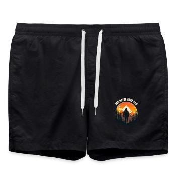Der Natur ganz nah - Badeshorts - Schwarz - Vorne - AI Model Male 185 light (185cm)