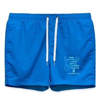 Water Conservation Inspirational Design - Swim Trunks - cobalt blue - Front