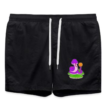 Schlange Basketballspieler Basketball - Badeshorts - Schwarz - Vorne - AI Model Male 185 light (185cm)