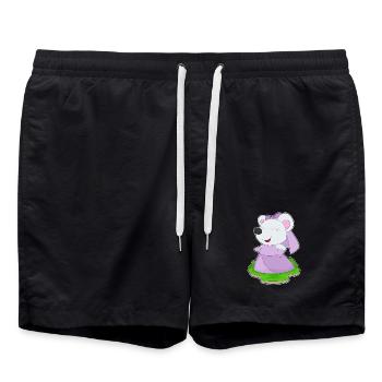 Maus Braut Schleier Hochzeit - Badeshorts - Schwarz - Vorne - AI Model Male 185 light (185cm)