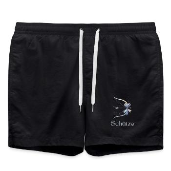 Elegantes Schütze Sternzeichen Aquarell Geschenk - Badeshorts - Schwarz - Vorne - AI Model Male 185 light (185cm)