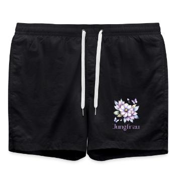 Elegantes Jungfrau Sternzeichen Aquarell Geschenk - Badeshorts - Schwarz - Vorne - AI Model Male 185 light (185cm)