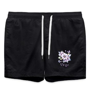 Elegantes Virgo Sternzeichen Aquarell Geschenk - Badeshorts - Schwarz - Vorne - AI Model Male 185 light (185cm)