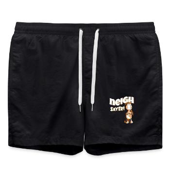 Neigh Sayer Nope Déclaration Cheval Dire - Short de bain - noir - Devant - AI Model Male 185 light (185cm)