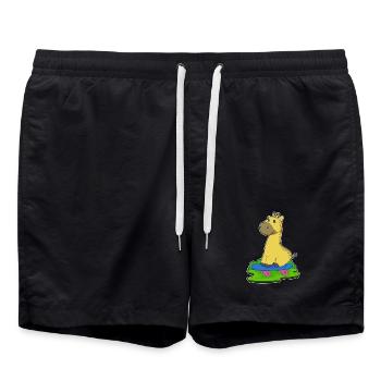 Giraffe Skater Skateboard - Badeshorts - Schwarz - Vorne - AI Model Male 185 light (185cm)