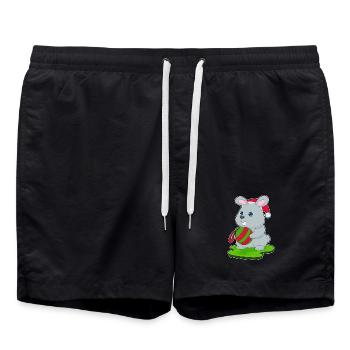 Boule de Noël de Noël Bunny - Short de bain - noir - Devant - AI Model Male 185 light (185cm)