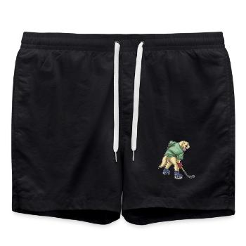 Labrador Hockey Hockey Sticks - Swim Trunks - black - Front - AI Model Male 185 light (185cm)