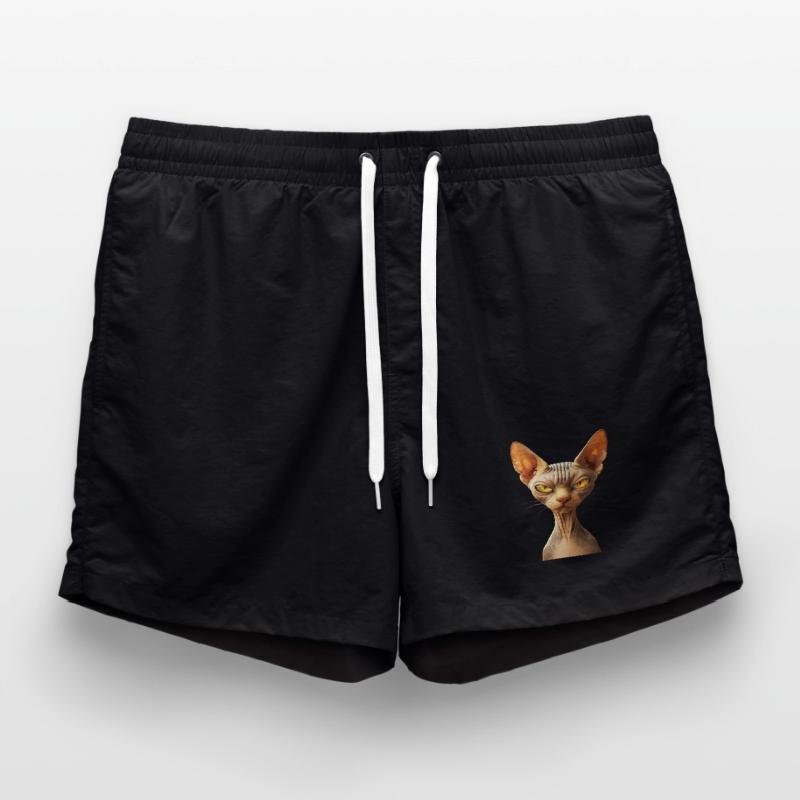 Chat Sphynx Chat Sphynx Chat Canadien Mignon Sphinx Short de bain