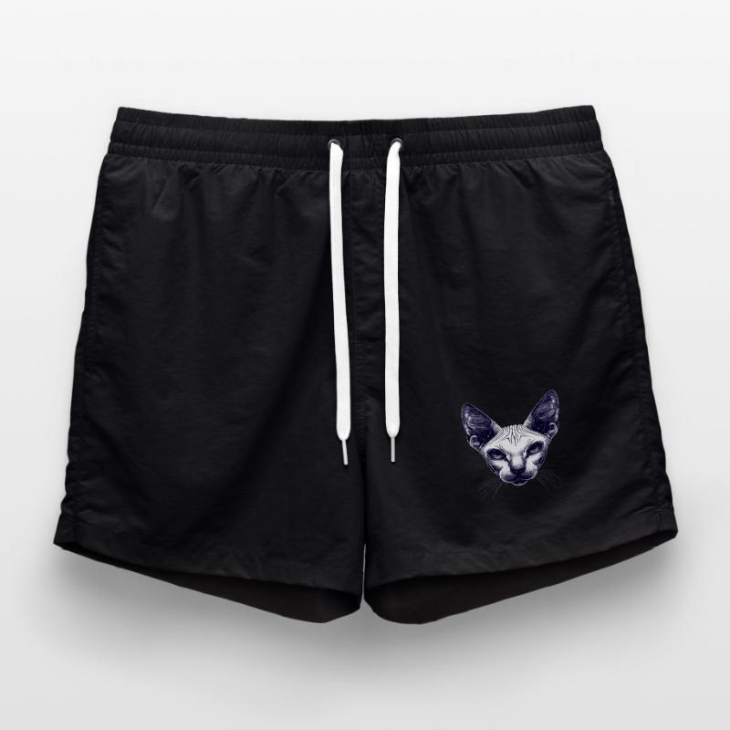 Chat Sphynx Chat Sphynx Chat Canadien Mignon Sphinx Short de bain