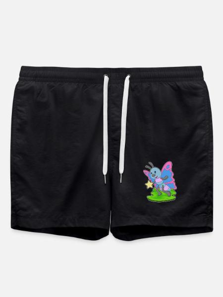 Butterfly Star - Swim Trunks - black