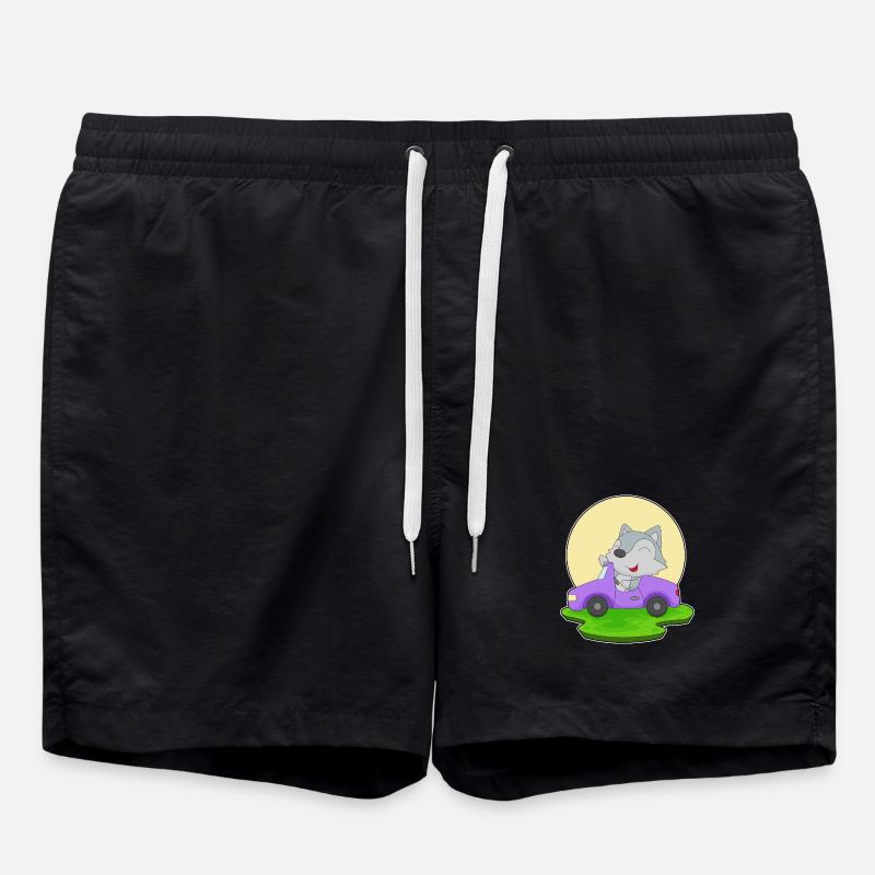Voiture loup - Short de bain - noir