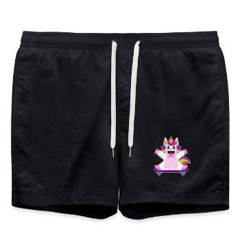 Unicorn Skater Skateboard - Short de bain - noir - Devant - AI Model Male 185 light (185cm)