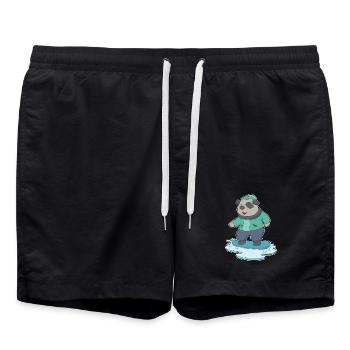 Snowboard chien snowboardeur - Short de bain - noir - Devant - AI Model Male 185 light (185cm)