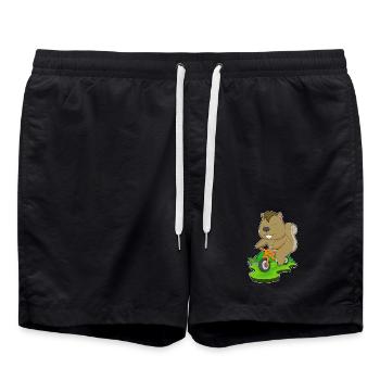 Eichhörnchen Fahrrad - Badeshorts - Schwarz - Vorne - AI Model Male 185 light (185cm)
