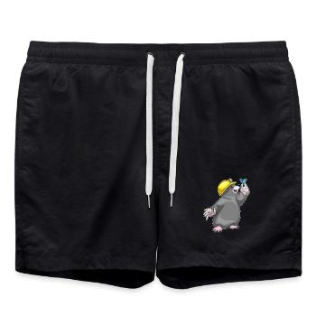 Mineur de taupe Extraction de bijoux - Short de bain - noir - Devant - AI Model Male 185 light (185cm)