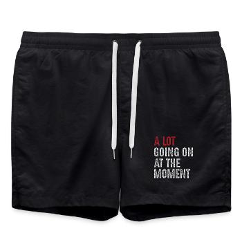 a lot going on at the moment - Swim Trunks - black - Front - AI Model Male 185 light (185cm)