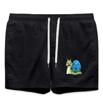 Schnecke Ostern Osterei - Badeshorts - Schwarz - Vorne - AI Model Male 185 light (185cm)