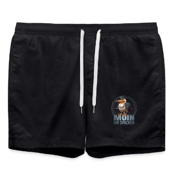 Moin ihr Spacken - Badeshorts - Schwarz - Vorne - AI Model Male 185 light (185cm)
