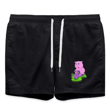 Trottinette Pig - Short de bain - noir - Devant - AI Model Male 185 light (185cm)