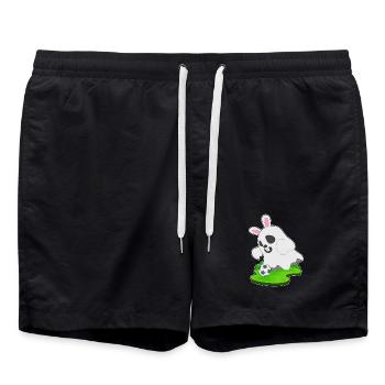 Geist Halloween Fußball - Badeshorts - Schwarz - Vorne - AI Model Male 185 light (185cm)