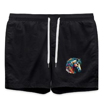 Cheval - Short de bain - noir - Devant - AI Model Male 185 light (185cm)