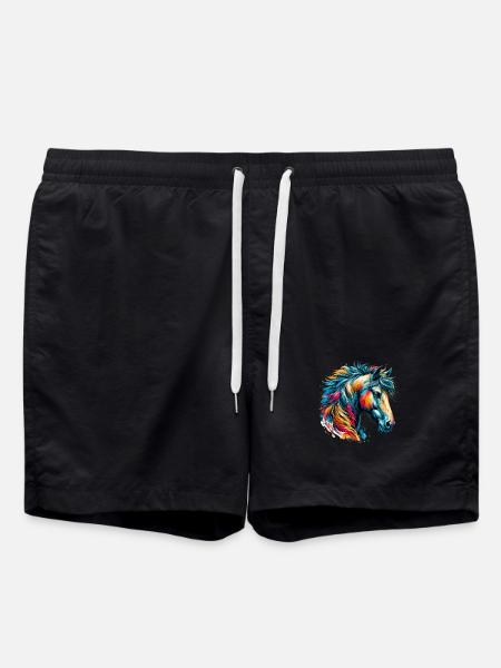 Horse - Swim Trunks - black