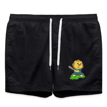 Lion Baseball Batte de Baseball - Short de bain - noir - Devant - AI Model Male 185 light (185cm)