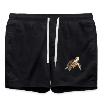 Tortue Reptile Lover Tortues mignonnes - Short de bain - noir - Devant - AI Model Male 185 light (185cm)