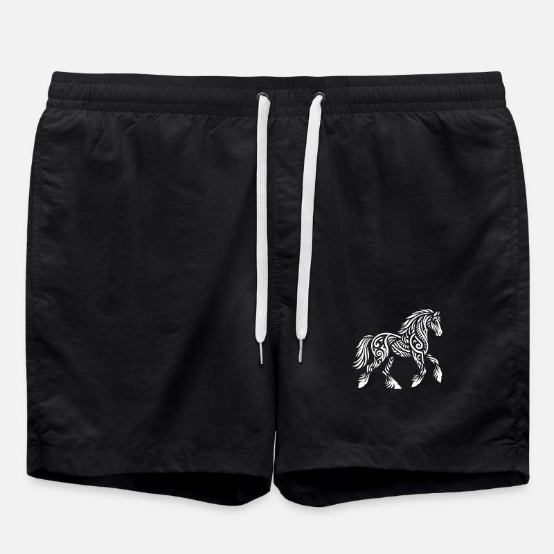 Cheval tribal - Short de bain - noir