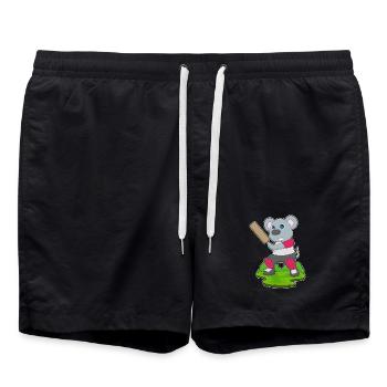 Maus Cricket Cricketschläger - Badeshorts - Schwarz - Vorne - AI Model Male 185 light (185cm)