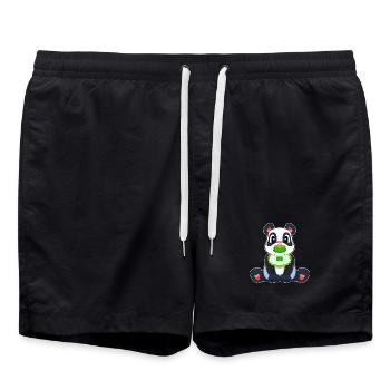 Tétine pour bébé Panda - Short de bain - noir - Devant - AI Model Male 185 light (185cm)