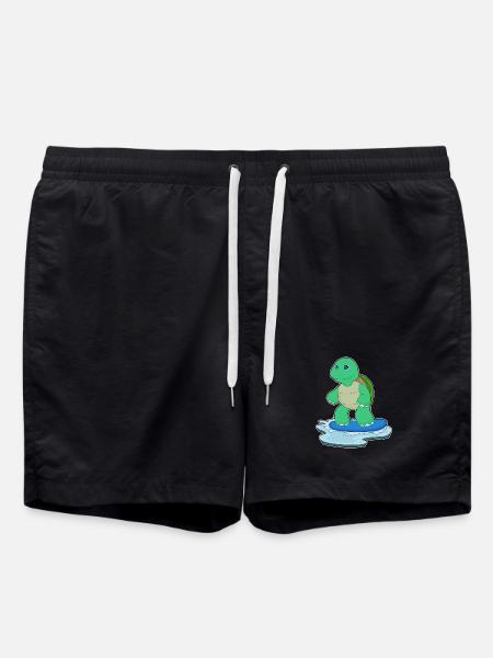 Turtle Snowboarder Snowboard - Swim Trunks - black