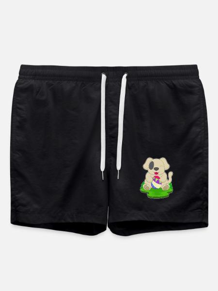 Dog Easter Easter Egg - Swim Trunks - black