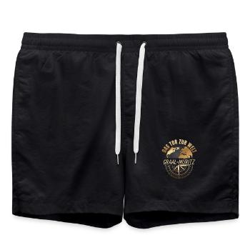 Das Tor zur Welt - Graal-Müritz - Badeshorts - Schwarz - Vorne - AI Model Male 185 light (185cm)