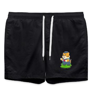 Pompe à eau Tiger Plumber, pinces artisanales - Short de bain - noir - Devant - AI Model Male 185 light (185cm)