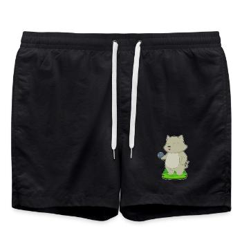 Cat Bowling Boule de bowling - Short de bain - noir - Devant - AI Model Male 185 light (185cm)