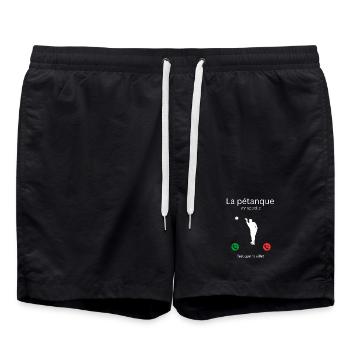 Das Pétanque ruft mich, ich muss gehen! - Badeshorts - Schwarz - Vorne - AI Model Male 185 light (185cm)