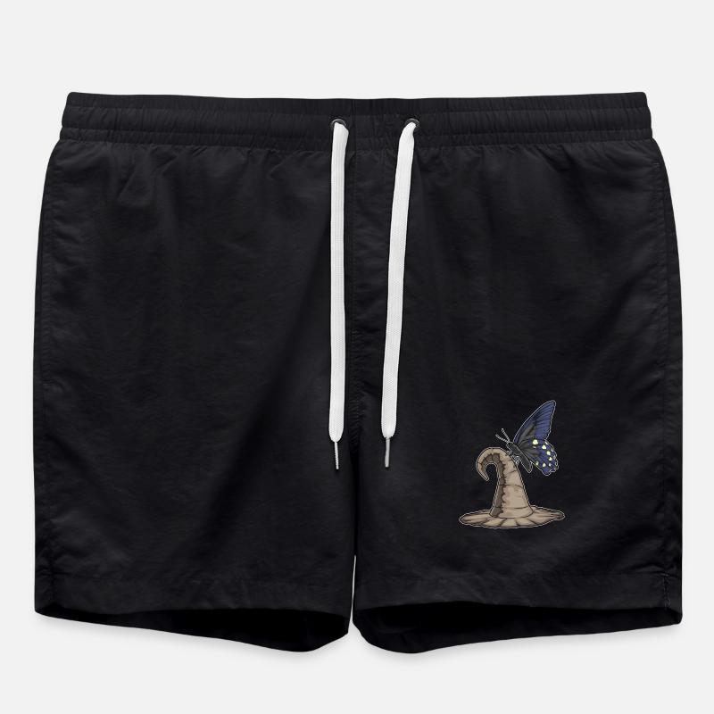 Chapeau de sorcière papillon - Short de bain - noir
